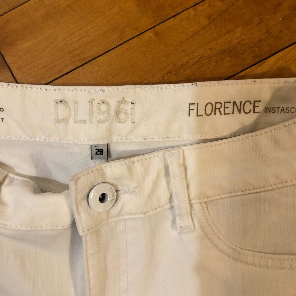 DL1961 white denim Florence Instaculpt skinny